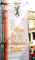 Banner Tag der Deutscheneinhiet in Berlin
