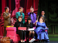 Jörg Seyer als Oberst von Gatow, Matthias Britschgi als Mr. Green, Max von Pufendorf als Professor Bloom davor sitzend Lilian Siebert zur Premiere Sophie Berner als Madame Roth, Katharina Blaschke als Frau Weiß, Mackie Heilmann als Mrs. Peacock -  Fotoprobe Cluedo – Das Mörderspiel