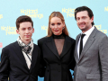 Andrew Feldman (“Percy”) und Jennifer Lawrence (“Maddie”, Produzentin) sowie Gene Stupnitsky (Regisseur, Co-Drehbuchautor)