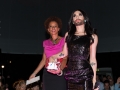 Moderatorin Arabella Kiesbauer mit Conchita Wurst (Thomas Neuwirth) ViennaSphere in Berlin
