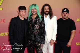 Band Tokio Hotel:  Georg Listing, Bill Kaulitz, Tom Kaulitz und Gustav Schäfer –  Special Screening von Kaulitz & Kaulitz Staffel 2