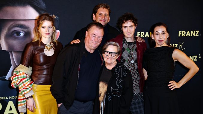 KAFKA_TITEL Katharina Stark, Peter Kurth, Sebastian Schwarz, Agnieszka Holland, Idan Weiss und Carola Schuler | Deutschlandpremiere Franz K. | Quelle: Holger Much