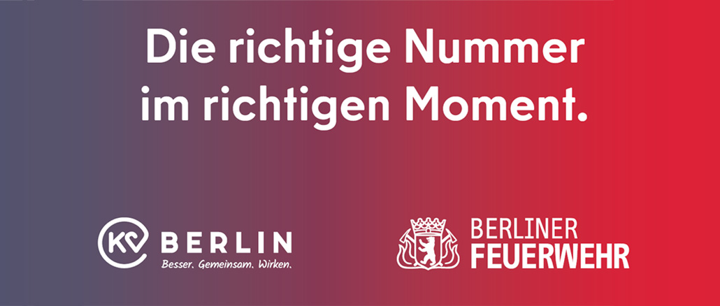 Logo Quelle. Berliner Feuerwehr und Kassenärztliche Vereinigung Berlin