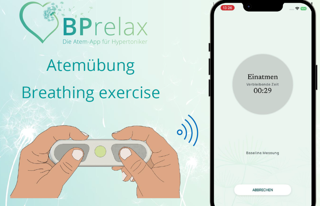 Anwendung des BPrelax Gerätes - Quelle: :BPrelax